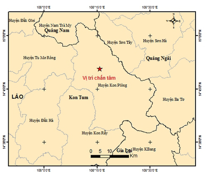 Động đất ở Kon Tum tiếp tục gia tăng về cường độ, 2 phút xảy ra 2 trận động đất - Ảnh 2. Động đất ở Kon Tum tiếp tục gia tăng về cường độ, 2 phút xảy ra 2 trận động đất - Ảnh 2.