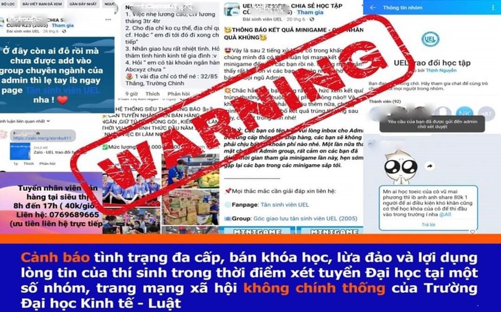 Nhiều trường đại học cảnh báo xuất hiện các nhóm lừa tân sinh viên trên mạng xã hội - Ảnh 3.