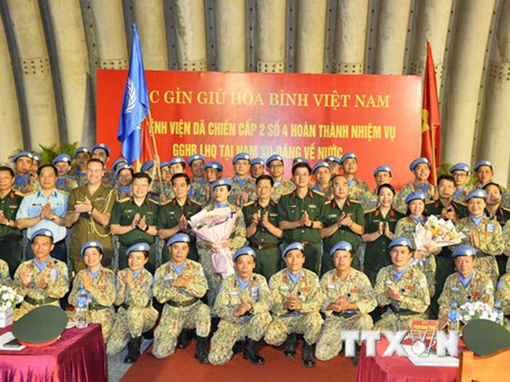 Hình ảnh Lễ đón Đoàn Bệnh viện Dã chiến 2.4 trở về từ Nam Sudan