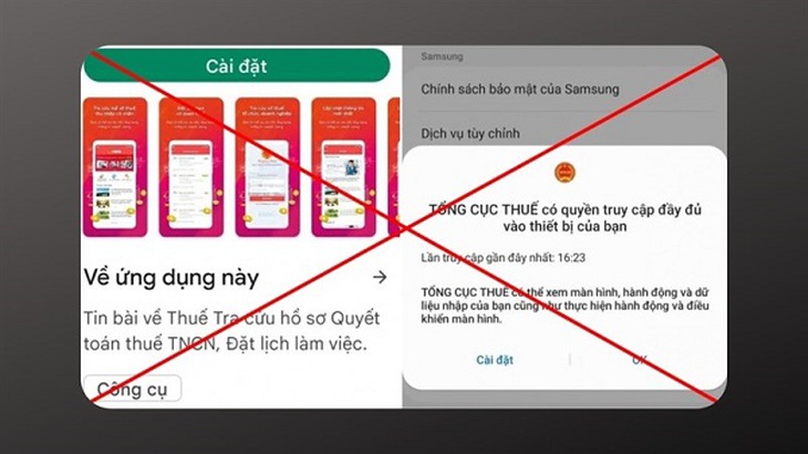 Mất 240 triệu đồng trong tài khoản vì cài đặt App giả mạo Tổng cục thuế - Ảnh 2. Mất 240 triệu đồng trong tài khoản vì cài đặt App giả mạo Tổng cục thuế - Ảnh 2.