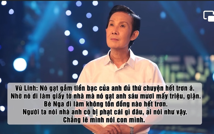 Lộ đoạn ghi âm của cố nghệ sĩ Vũ Linh nói con gái ăn cắp, lừa tiền của mình, Hồng Loan nói gì?
