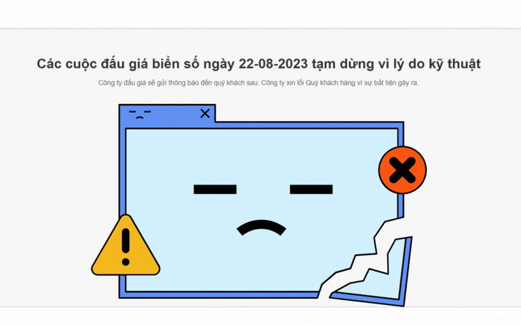 Lý giải sự cố khiến phiên đấu giá biển số ô tô bị hủy