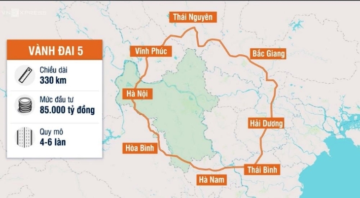 Chi tiết quy hoạch, vị trí, tuyến đường Vành đai 5 đi qua 8 tỉnh, thành phố - Ảnh 1.