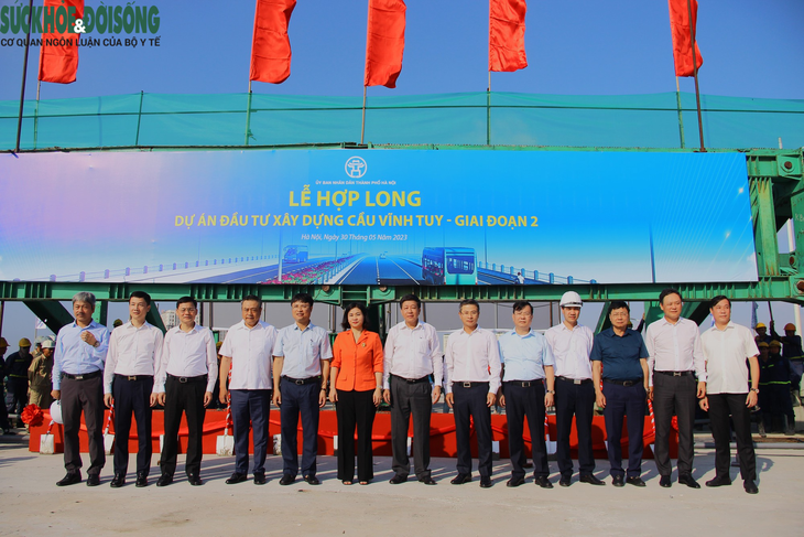 Chốt thời điểm khánh thành cầu Vĩnh Tuy giai đoạn 2 - Ảnh 2.