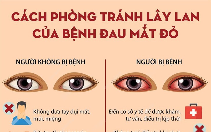 [Infographics] Cách phòng tránh lây lan của bệnh đau mắt đỏ