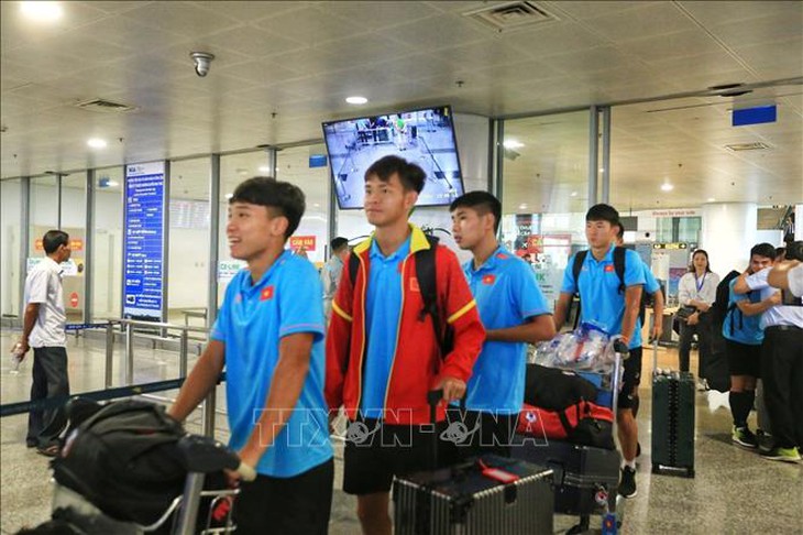 U23 Việt Nam về nước sau khi vô địch U23 Đông Nam Á 2023 - Ảnh 4. U23 Việt Nam về nước sau khi vô địch U23 Đông Nam Á 2023 - Ảnh 4.