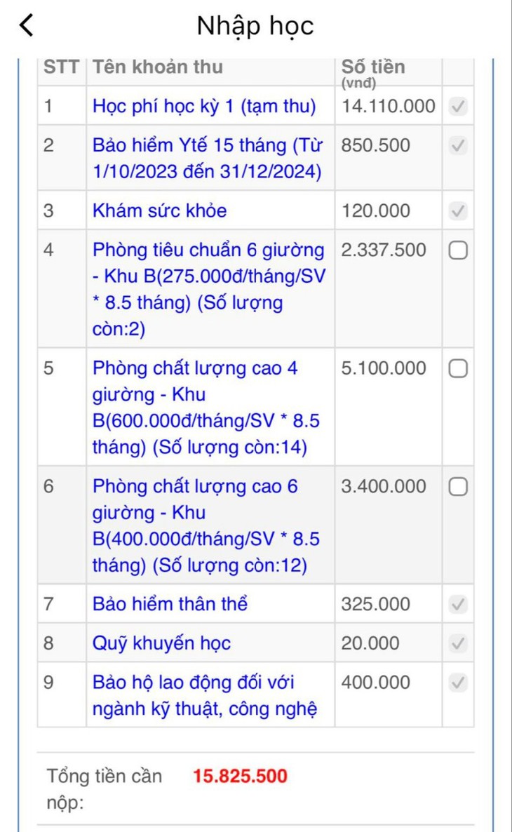 Tân sinh viên "phát sốt" với các khoản phí đầu năm học - Ảnh 1.