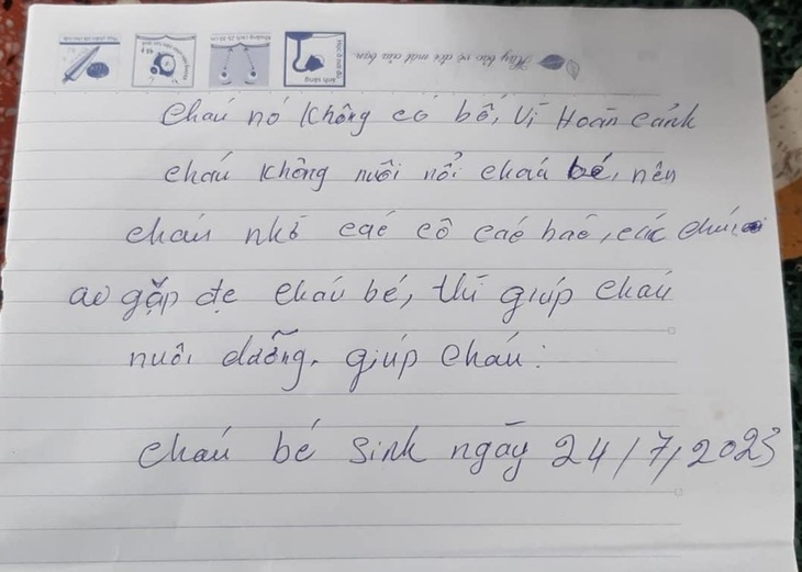 Bé trai 2 tuần tuổi bị bỏ rơi kèm tờ giấy nhờ nuôi hộ - Ảnh 2. Bé trai 2 tuần tuổi bị bỏ rơi kèm tờ giấy nhờ nuôi hộ - Ảnh 2.