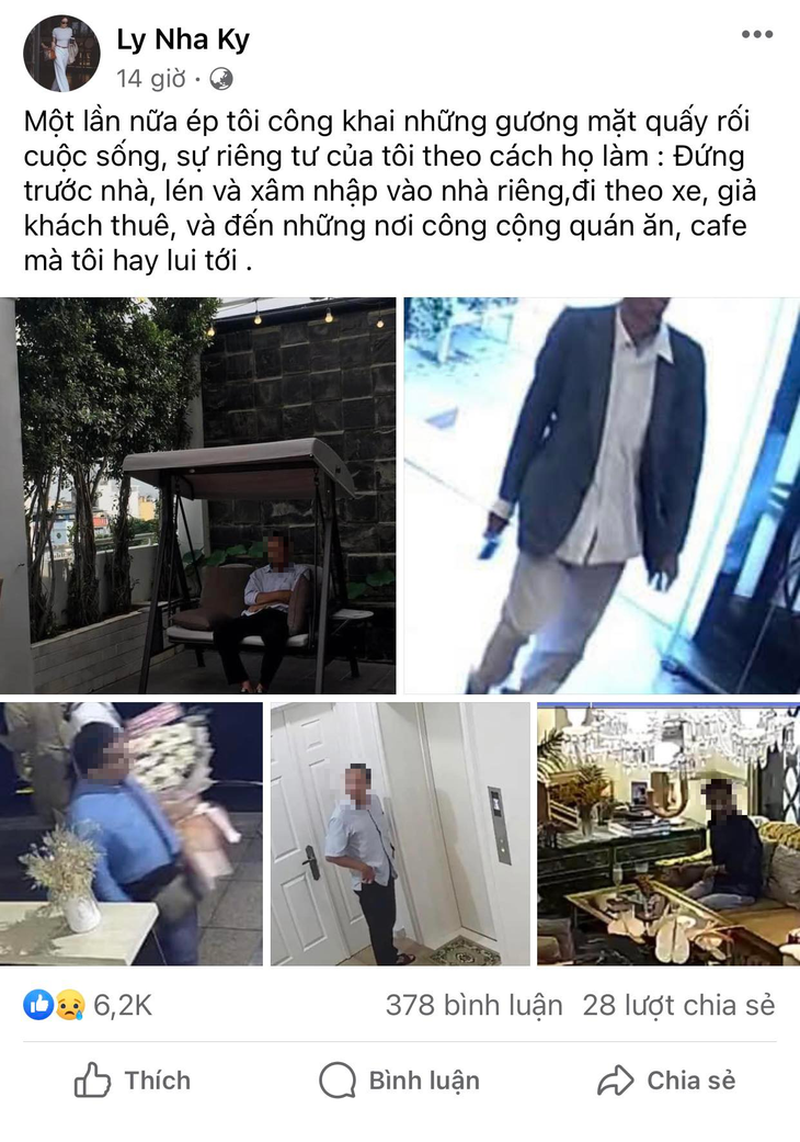 Lý Nhã Kỳ bức xúc, công khai loạt hình ảnh đối tượng làm phiền cuộc sống riêng tư - Ảnh 1. Lý Nhã Kỳ bức xúc, công khai loạt hình ảnh đối tượng làm phiền cuộc sống riêng tư - Ảnh 1.