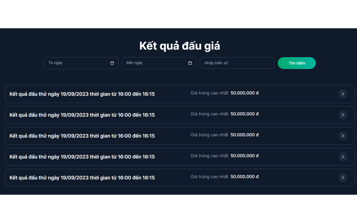 Những biển số tứ quý, ngũ quý nào được đấu giá trong ngày hôm nay?
