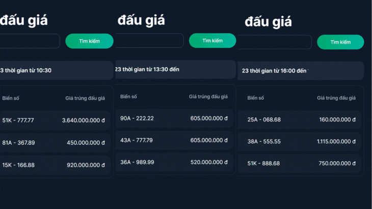 Ngày đấu giá thứ 3, biển số ngũ quý, tứ quý,... liên tục "tụt giá" - Ảnh 3.