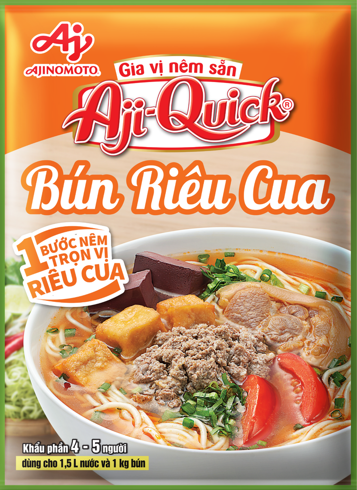Công thức nấu bún riêu cua chuẩn vị cực đơn giản với gia vị nêm sẵn Aji-Quick® Bún Riêu Cua - Ảnh 2. Công thức nấu bún riêu cua chuẩn vị cực đơn giản với gia vị nêm sẵn Aji-Quick® Bún Riêu Cua - Ảnh 2.