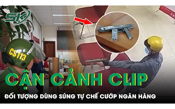 Camera ghi lại khoảnh khắc đối tượng nổ súng uy hiếp, cướp ngân hàng ở Tiền Giang