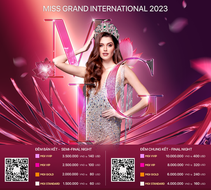 Vé xem chung kết Miss Grand International 2023 cao nhất 10 triệu đồng - Ảnh 2. Vé xem chung kết Miss Grand International 2023 cao nhất 10 triệu đồng - Ảnh 2.