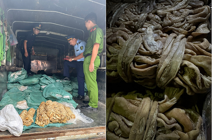 Cao Bằng: Tiêu huỷ 1.400kg lòng bò chảy nước, hôi thối chuẩn bị tuồn ra thị trường - Ảnh 2.