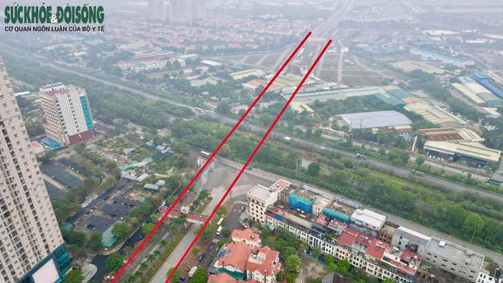 Toàn cảnh khu vực làm hầm chui nút giao Vành đai 3.5 với Đại lộ Thăng Long- Ảnh 2.