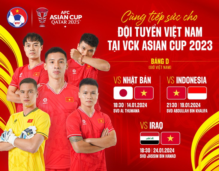 Xem trực tiếp đội tuyển Việt Nam đấu Nhật Bản tại Asian Cup 2023 trên kênh nào?- Ảnh 1. Xem trực tiếp đội tuyển Việt Nam đấu Nhật Bản tại Asian Cup 2023 trên kênh nào?- Ảnh 1.