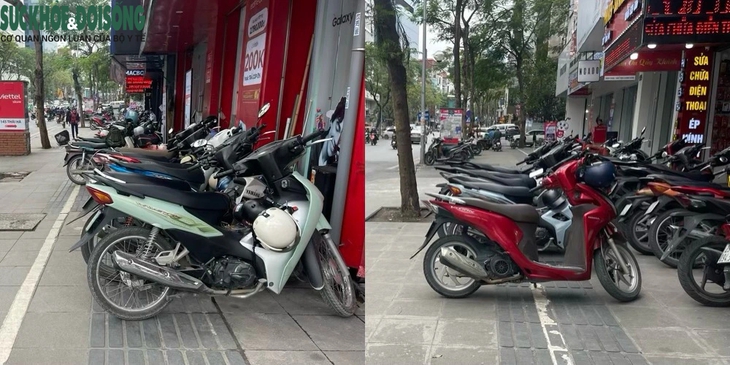 Lối đi cho người khiếm thị ở Hà Nội bị lấn chiếm- Ảnh 9.