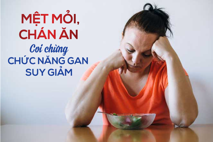 Mệt mỏi, chán ăn - Coi chừng chức năng gan suy giảm- Ảnh 1.