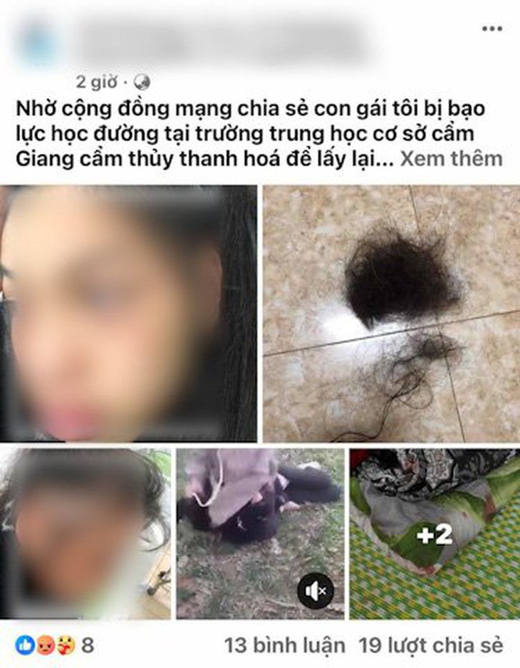 Mâu thuẫn trên mạng, nữ sinh gọi 'đồng bọn' đến đánh bạn- Ảnh 1.
