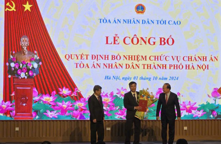 Bổ nhiệm Chánh án Tòa án nhân dân TP Hà Nội- Ảnh 1.