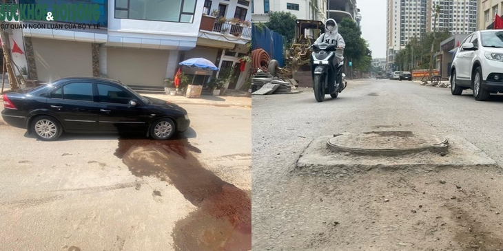 Người dân khốn khổ khi lưu thông qua đoạn đường đang thi công ở Hà Nội- Ảnh 1.