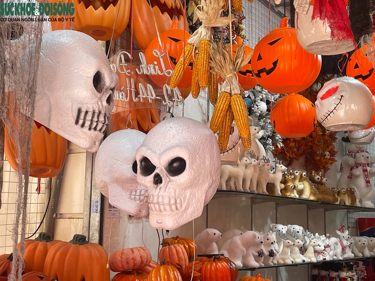Đồ hoá trang kinh dị tràn ngập phố Hàng Mã trước lễ Halloween- Ảnh 5.