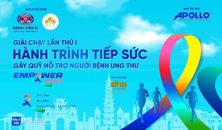 Bệnh viện K phát động giải chạy gây quỹ hỗ trợ người bệnh ung thư- Ảnh 1. Bệnh viện K phát động giải chạy gây quỹ hỗ trợ người bệnh ung thư- Ảnh 1.
