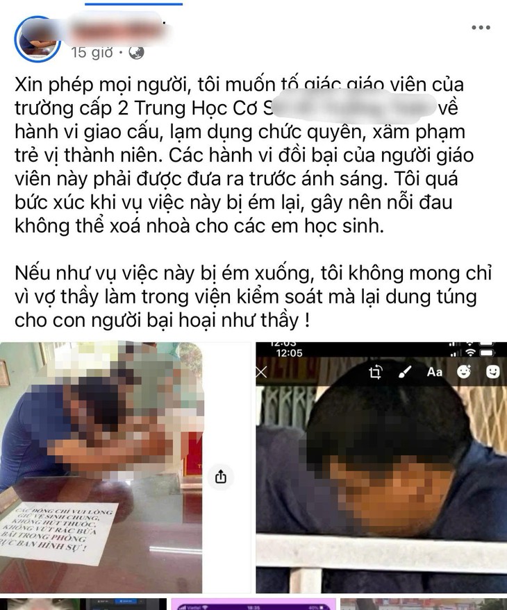 Tạm giữ thầy giáo bị tố cáo có hành vi dâm ô nữ sinh lớp 6- Ảnh 1. Tạm giữ thầy giáo bị tố cáo có hành vi dâm ô nữ sinh lớp 6- Ảnh 1.