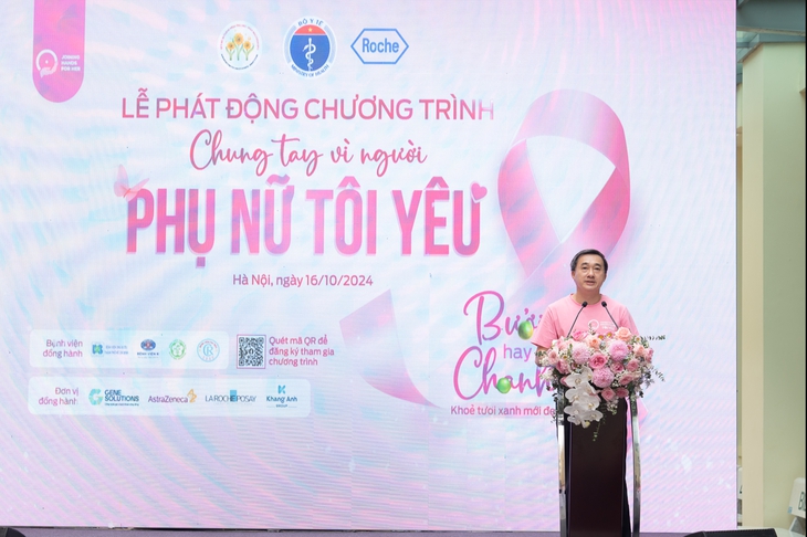 Thứ trưởng Bộ Y tế Trần Văn Thuấn kêu gọi chung tay đẩy lùi bệnh ung thư vú- Ảnh 1. Thứ trưởng Bộ Y tế Trần Văn Thuấn kêu gọi chung tay đẩy lùi bệnh ung thư vú- Ảnh 1.