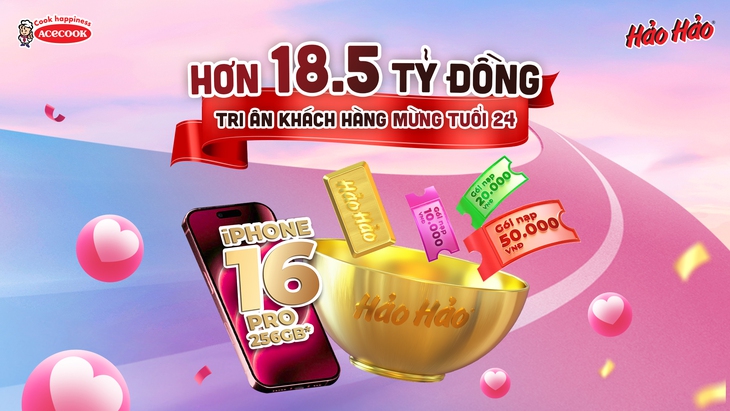 Hảo Hảo 24 năm vàng, triệu quà tặng với 2 chương trình khuyến mại lớn- Ảnh 2. Hảo Hảo 24 năm vàng, triệu quà tặng với 2 chương trình khuyến mại lớn- Ảnh 2.