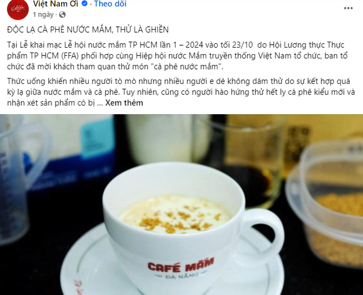 cà phê nước mắm