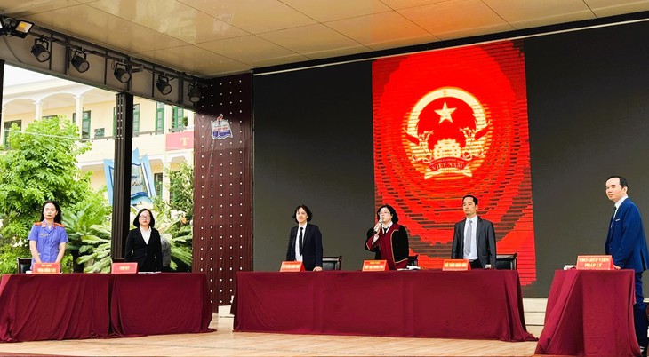 Học sinh Hải Phòng thực nghiệm Phiên tòa giả định- Ảnh 1.