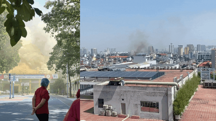 Kịp thời dập tắt đám cháy căng tin trong trường đại học- Ảnh 2.