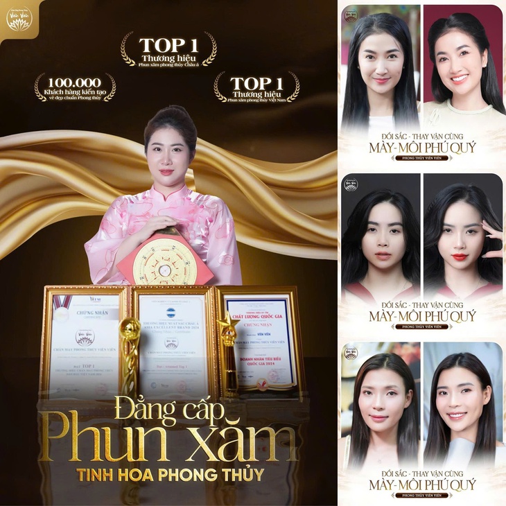 Cơ sở Chân mày phong thủy Viên Viên bị đình chỉ 4,5 tháng- Ảnh 1.