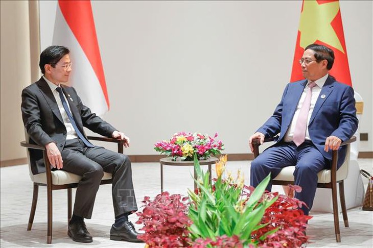 Thủ tướng Phạm Minh Chính và Thủ tướng Singapore họp thường niên lần đầu tiên- Ảnh 2.