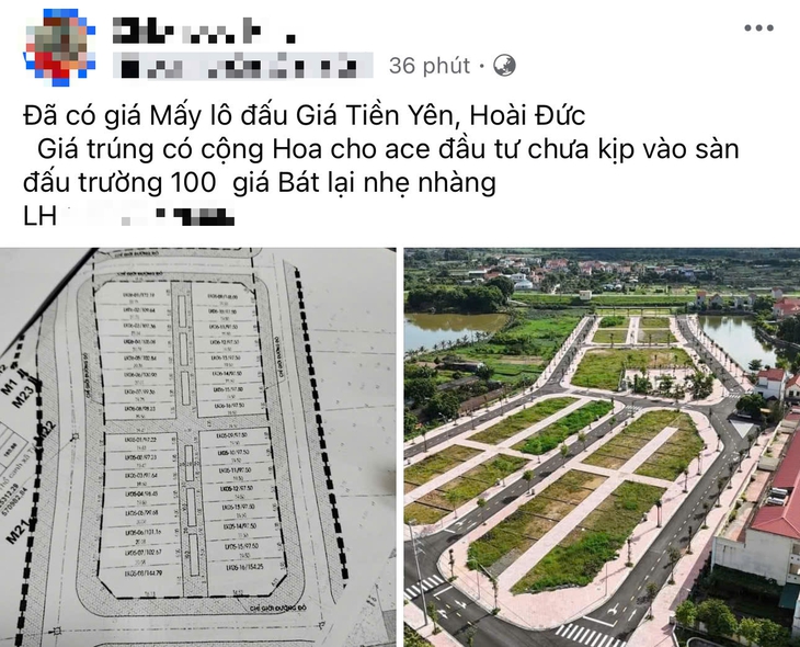 
Đấu giá đất Hoài Đức tiếp tục vượt mốc 100 triệu đồng/m2- Ảnh 1.
