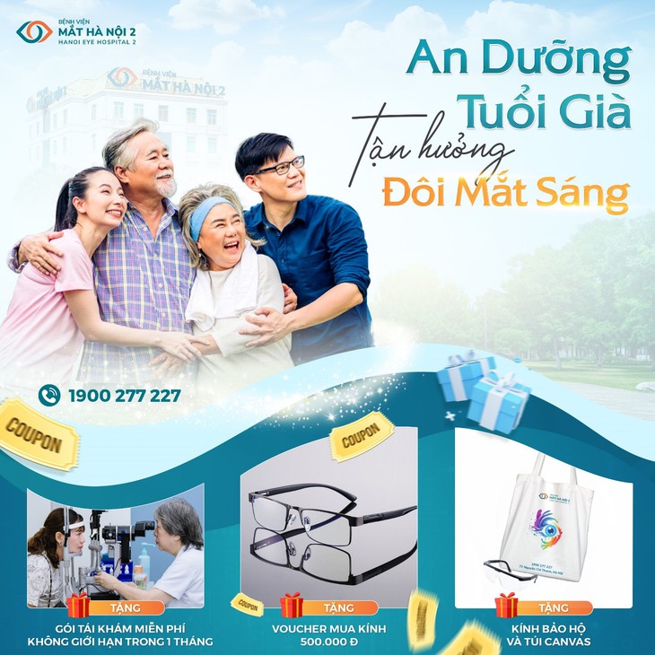 Chăm đôi mắt sáng, an dưỡng tuổi già cùng Bệnh viện Mắt Hà Nội 2- Ảnh 1. Chăm đôi mắt sáng, an dưỡng tuổi già cùng Bệnh viện Mắt Hà Nội 2- Ảnh 1.