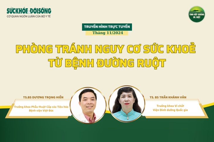 Truyền hình trực tuyến: Phòng tránh nguy cơ sức khoẻ từ bệnh đường ruột- Ảnh 1. Truyền hình trực tuyến: Phòng tránh nguy cơ sức khoẻ từ bệnh đường ruột- Ảnh 1.