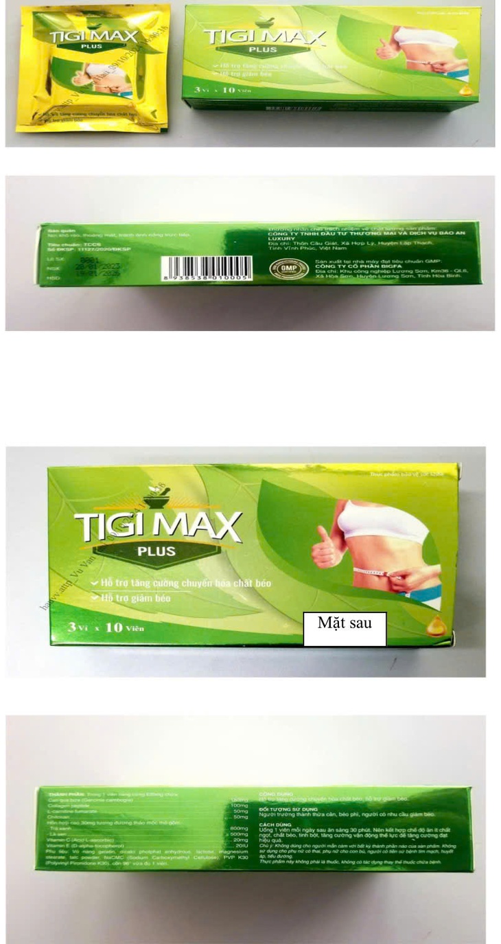 Bộ Y tế cảnh báo thực phẩm bảo vệ sức khỏe TIGI MAX PLUS chứa chất đã bị FDA cấm lưu hành- Ảnh 1.