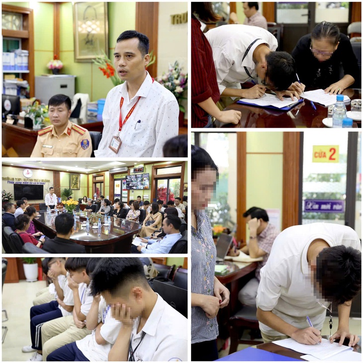 Vụ nhóm thanh niên đi xe máy đầu trần cầm cờ diễu phố, phạt cả học sinh và phụ huynh- Ảnh 2.
Vụ nhóm thanh niên đi xe máy đầu trần cầm cờ diễu phố, phạt cả học sinh và phụ huynh- Ảnh 2.