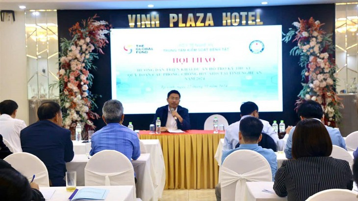 Nghệ An: Tổ chức Hội thảo hướng dẫn triển khai Dự án hỗ trợ kỹ thuật Quỹ toàn cầu phòng, chống HIV/AIDS năm 2024- Ảnh 1. Nghệ An: Tổ chức Hội thảo hướng dẫn triển khai Dự án hỗ trợ kỹ thuật Quỹ toàn cầu phòng, chống HIV/AIDS năm 2024- Ảnh 1.
