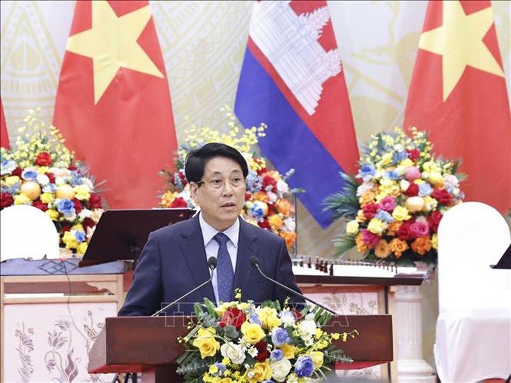 Chủ tịch nước Lương Cường chủ trì chiêu đãi trọng thể Quốc vương Campuchia- Ảnh 2. Chủ tịch nước Lương Cường chủ trì chiêu đãi trọng thể Quốc vương Campuchia- Ảnh 2.