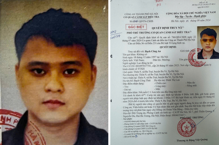 Truy nã đặc biệt Bạch Công An thuộc nhóm 'Hội những người vỡ nợ muốn làm liều'- Ảnh 1. Truy nã đặc biệt Bạch Công An thuộc nhóm 'Hội những người vỡ nợ muốn làm liều'- Ảnh 1.