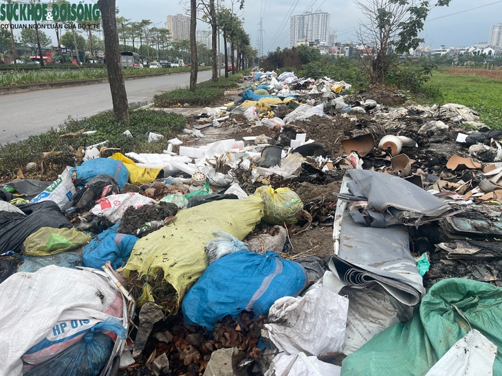 Đại lộ nghìn tỷ ở Hà Nội ngập rác thải- Ảnh 1.