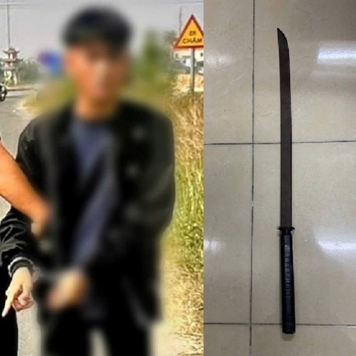 Khởi tố 2 đối tượng mang kiếm tìm đánh người đi đường- Ảnh 1.
