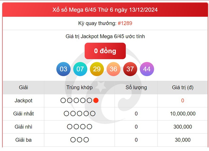 Vietlott 18/12 - Kết quả xổ số Vietlott hôm nay 18/12/2024 - Xổ số Mega 6/45 ngày 18/12- Ảnh 3.