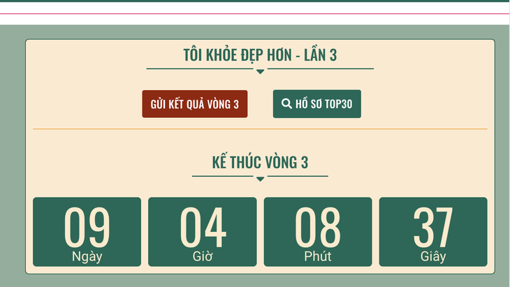 Ứng viên TÔI KHỎE ĐẸP HƠN lưu ý: Gửi kết quả Vòng 3 trước 24h00 ngày 17/12- Ảnh 2. Ứng viên TÔI KHỎE ĐẸP HƠN lưu ý: Gửi kết quả Vòng 3 trước 24h00 ngày 17/12- Ảnh 2.