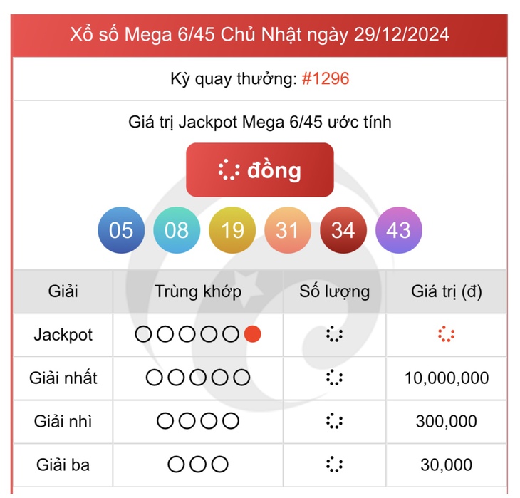 Vietlott 5/1 - Kết quả xổ số Vietlott hôm nay 5/1/2025 - Xổ số Mega 6/45 ngày 5/1- Ảnh 4.
