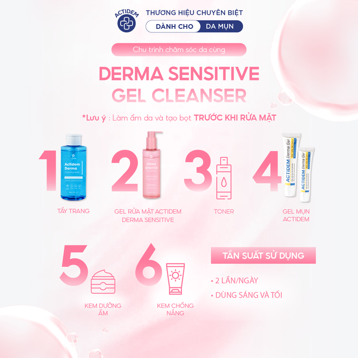 Review Gel rửa mặt Actidem Sensitive Gel Cleanser: Bí quyết làm sạch sâu cho làn da nhạy cảm khó chiều- Ảnh 1. Review Gel rửa mặt Actidem Sensitive Gel Cleanser: Bí quyết làm sạch sâu cho làn da nhạy cảm khó chiều- Ảnh 1.